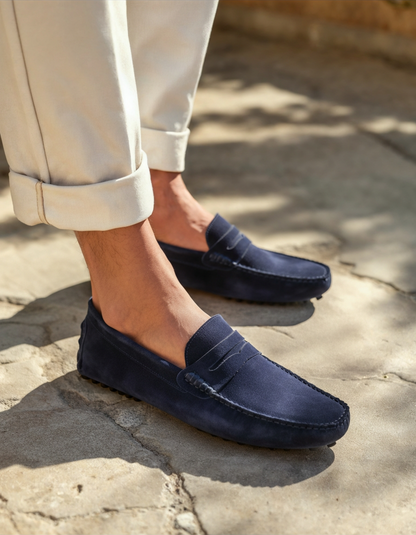 Suede Driver Loafers